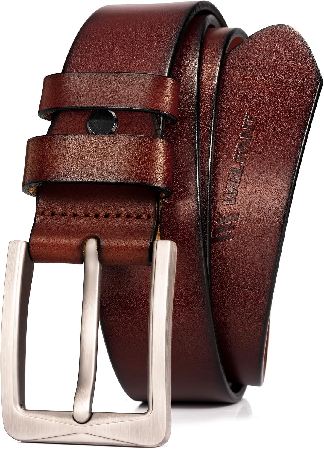 Thumbnail 6 de WOLFANT 1.5" Full Grain Leather Belt for Men (Gift Box)