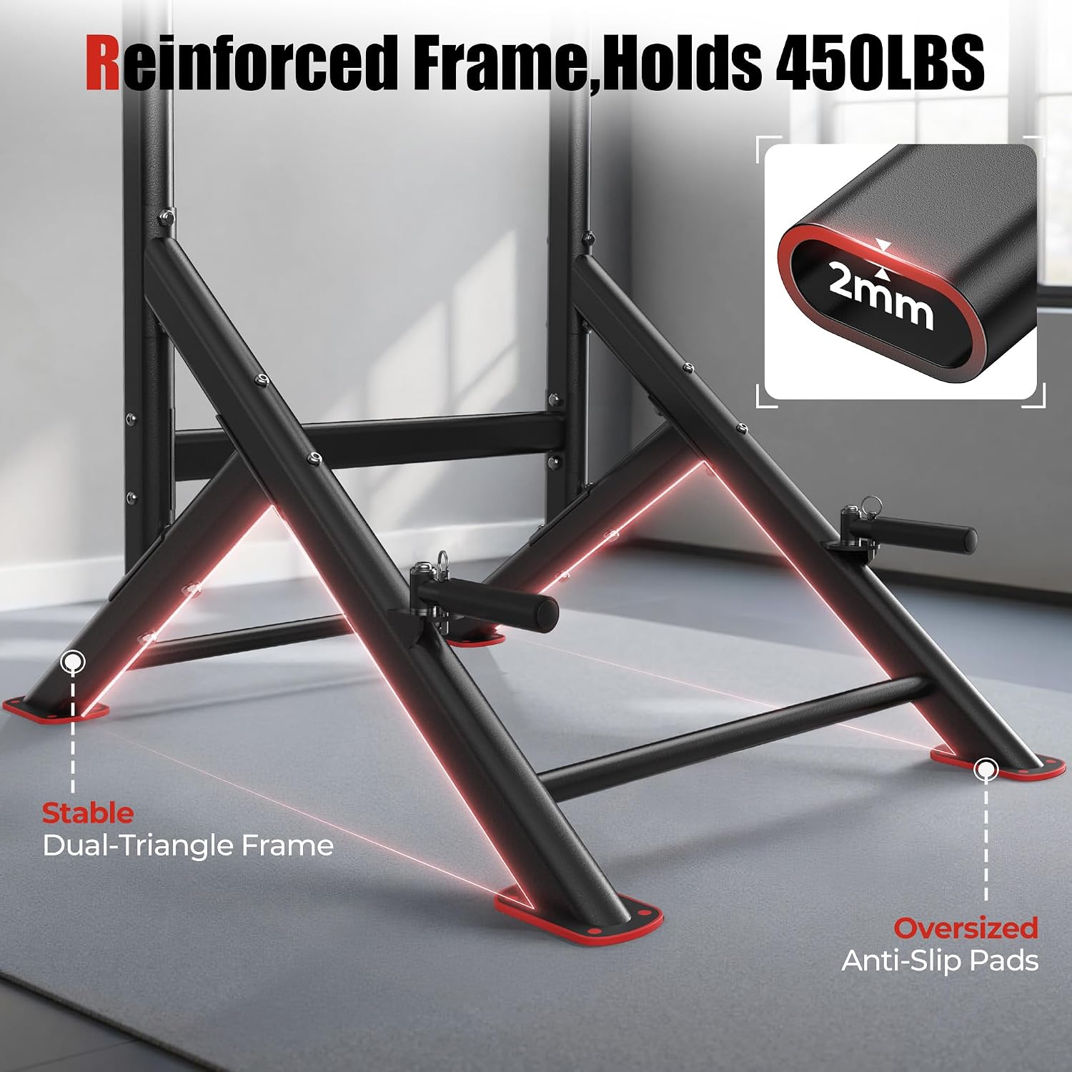 Detalle 2 de Sportsroyals FB-20YTXS01 Power Tower with Adjustable Height for Pull-Ups and Dips