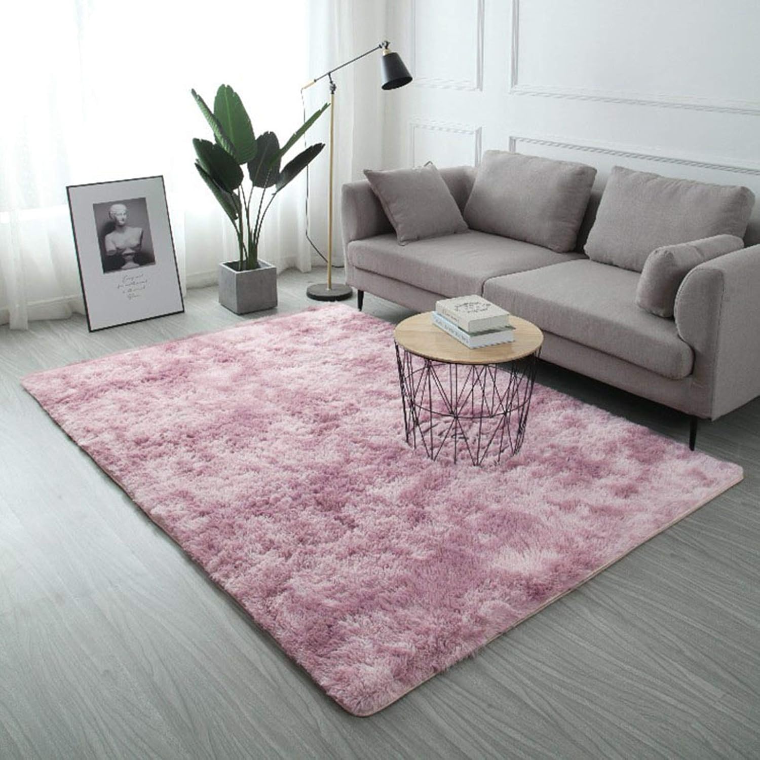 Thumbnail 6 de Pauwer Soft Plush Rug vloerkleed 120 x 160 cm, roze, 4 cm poolhoogte