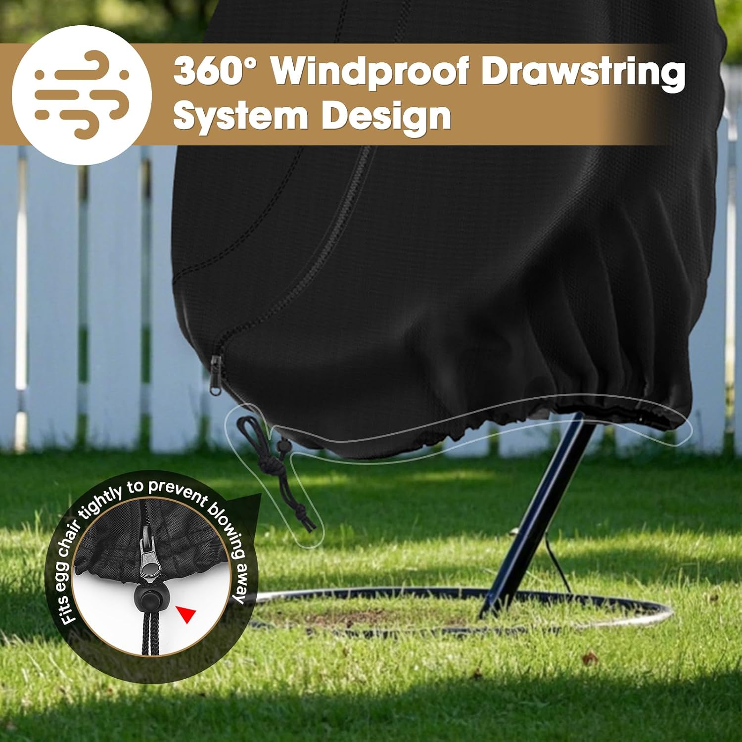 Detalle 2 de 420D Egg Chair Cover 190x115cm