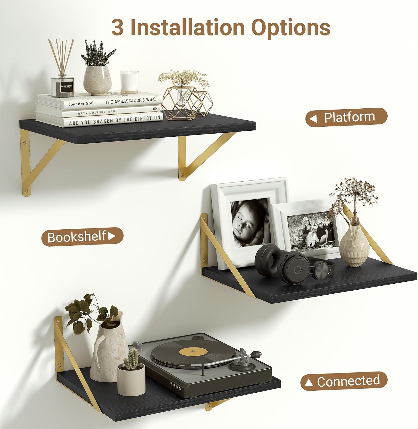 Detalle de Heimlove floating shelves 16 x 12 inches