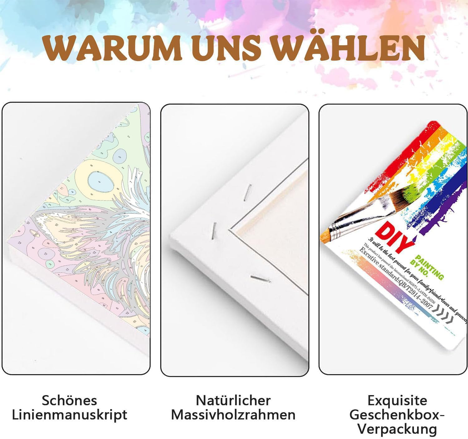 Thumbnail 6 de Gemartmall Hund Malen nach Zahlen mit Rahmen und Staffelei – DIY Bastelset 20x30 cm