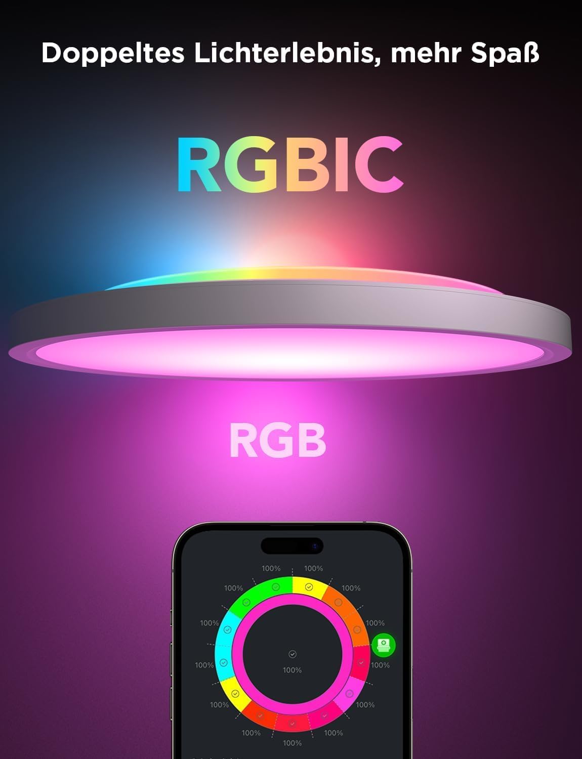 Thumbnail 1 de Govee Deckenleuchte RGBIC Smart 24W Ø30cm
