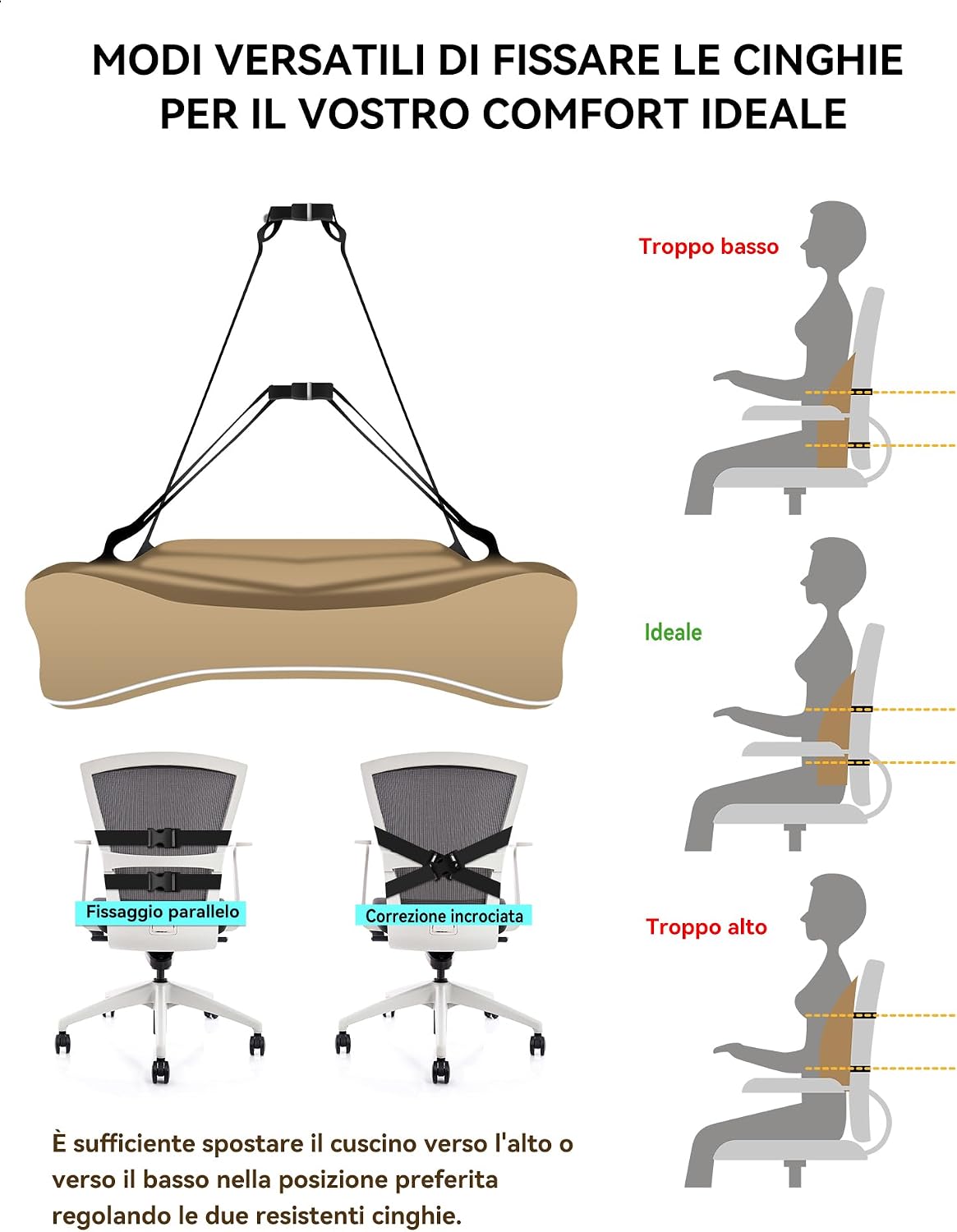 Thumbnail 5 de Travel Ease Cuscino Lombare Ergonomico 43x40x11 cm