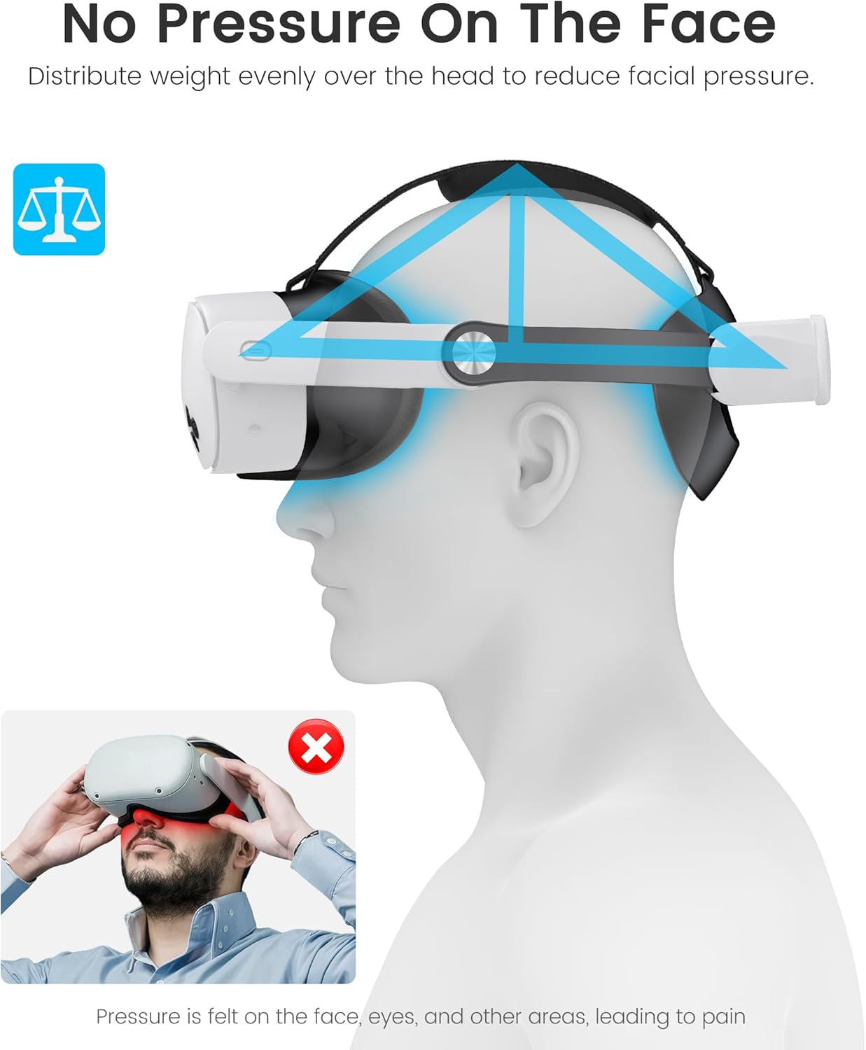 Detalle de Kawaye Meta Quest Head Strap MQ5000 for Quest 3S/2/3