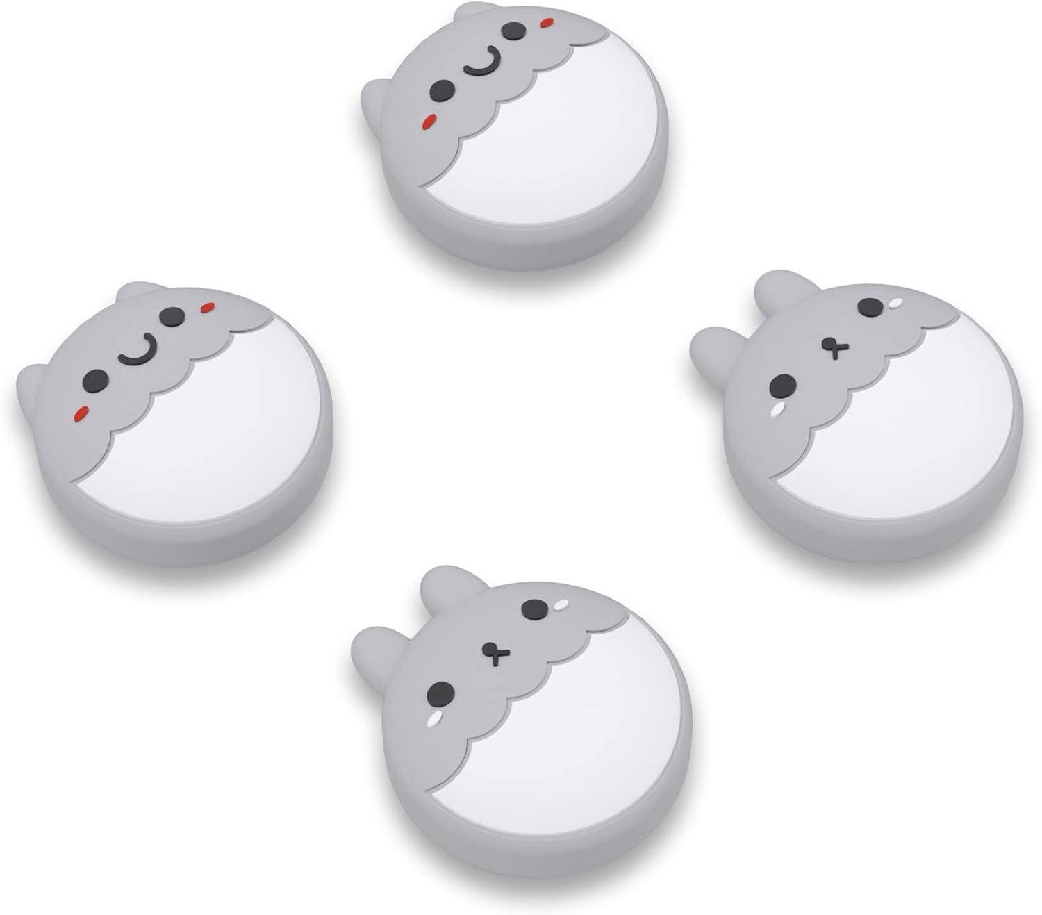 Thumbnail 6 de eXtremeRate PlayVital Cute Thumb Grip Caps for Nintendo Switch – Rabbit & Squirrel Light Gray