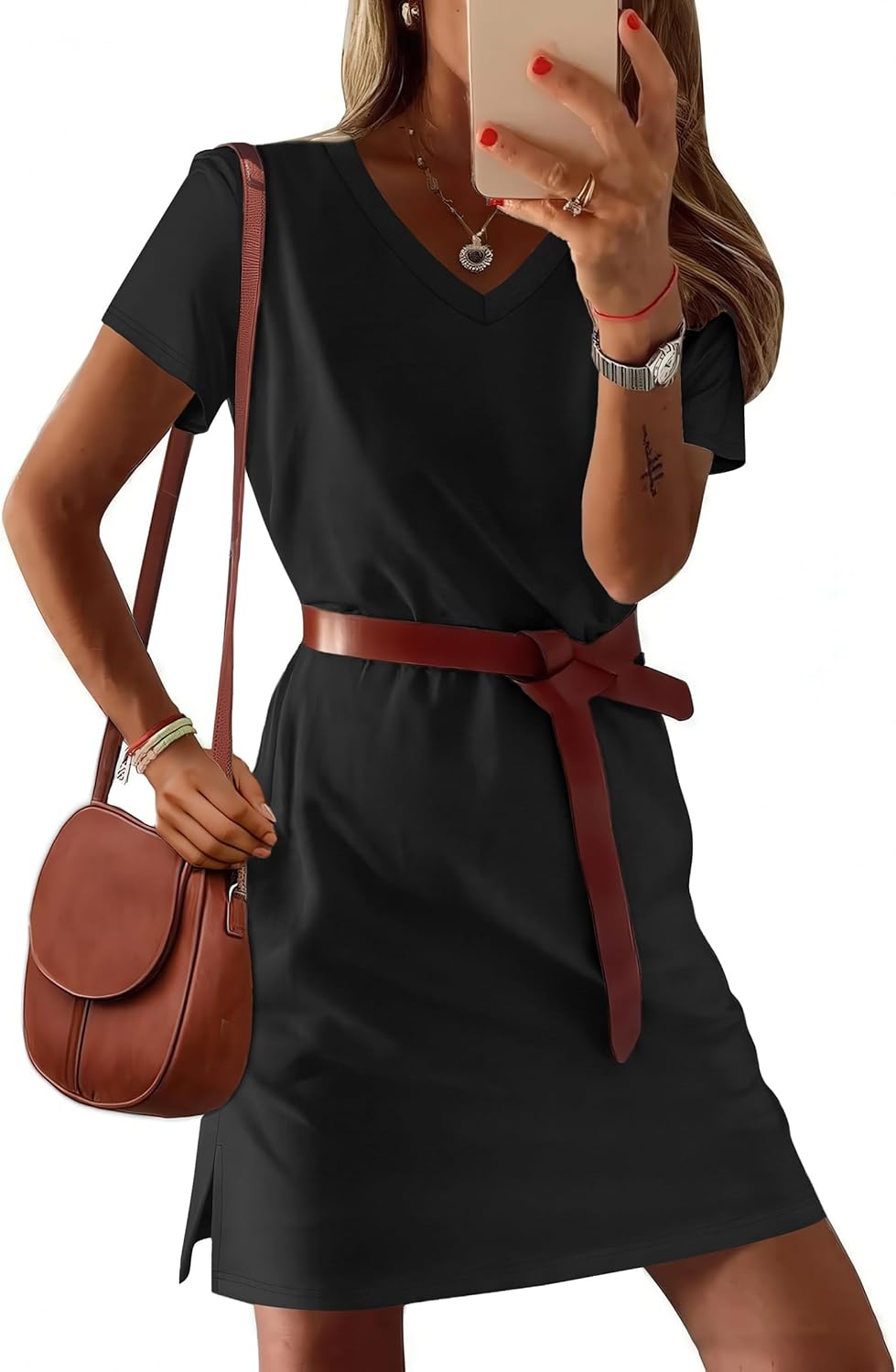 Detalle 2 de RUMIA Summer Dress for Women 2026: V-Neck Casual Sundress