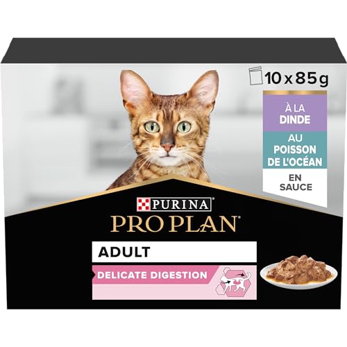 Detalle de PRO PLAN Adulte Delicate Digestion Dinde Poisson Sauce - 10 sachets de 85 g