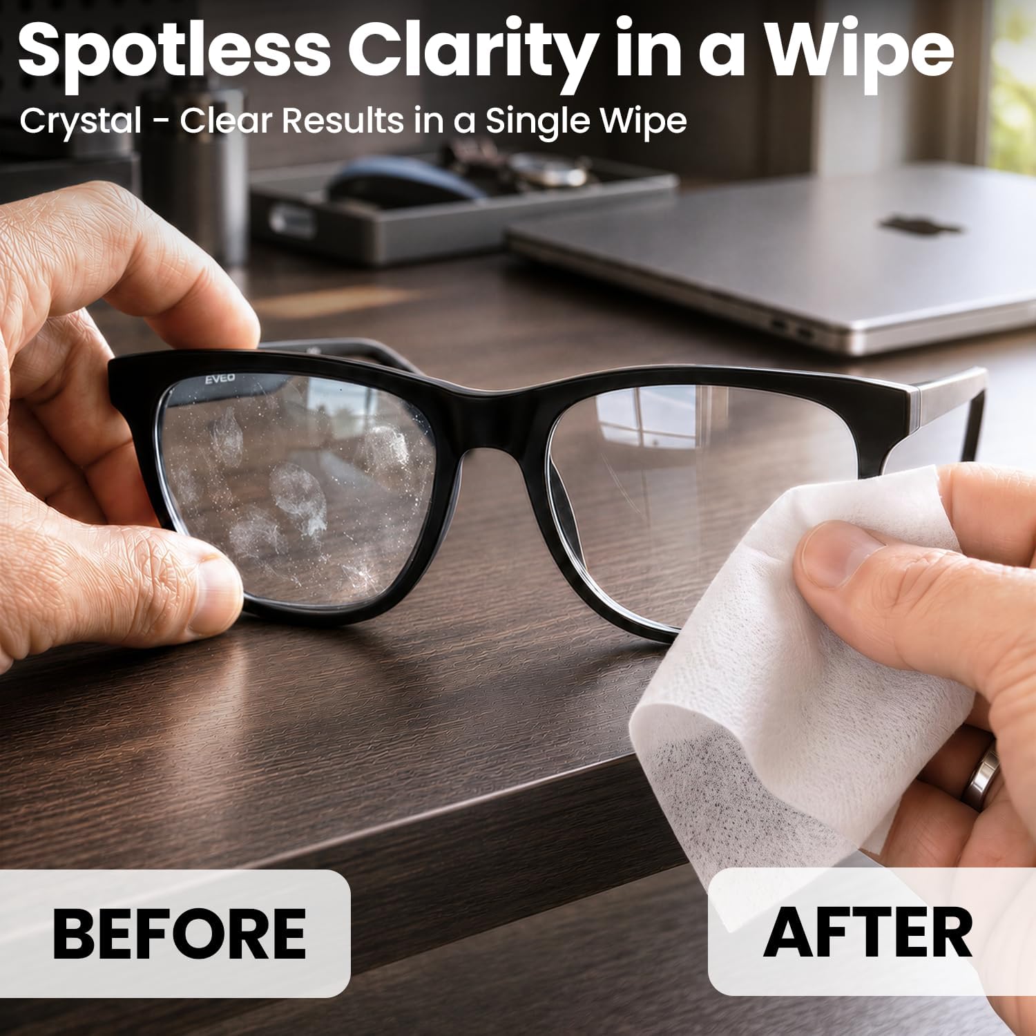 Detalle 2 de EVEO Lens Cleaning Wipes, 200 Count