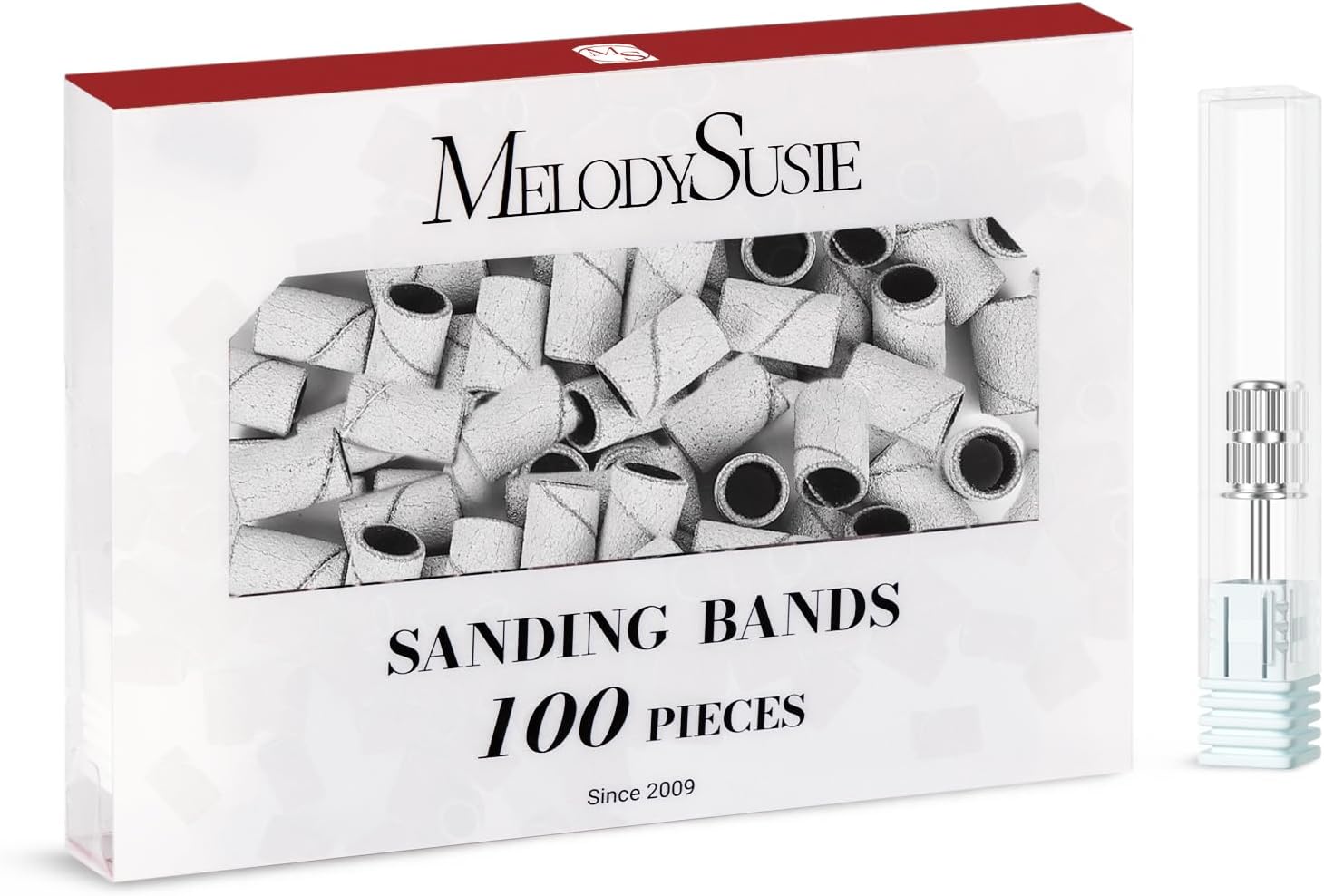 MelodySusie 100 Pcs 180 Grit Sanding Bands for Nail Drill Mandrel Bits (Zebra) – A Practical Pick for DIY and Salon Use
