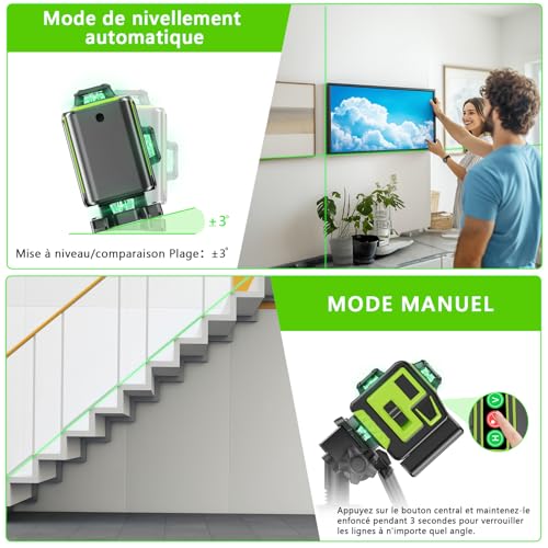 Detalle 2 de Karzu niveau laser 4D 16 lignes, 4 x 360°, autonivelant