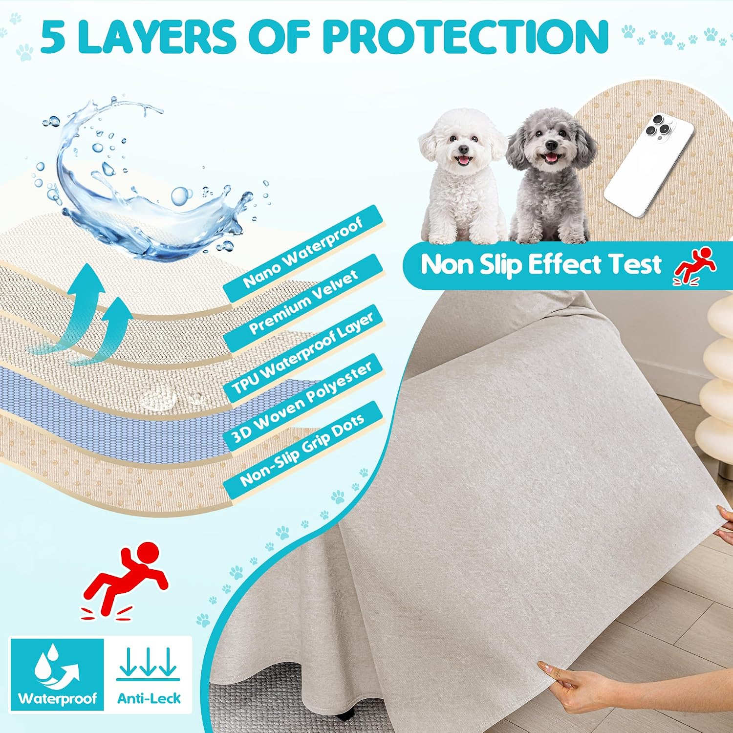 Detalle de Loiion Fundas Sofa Perros 340x180cm