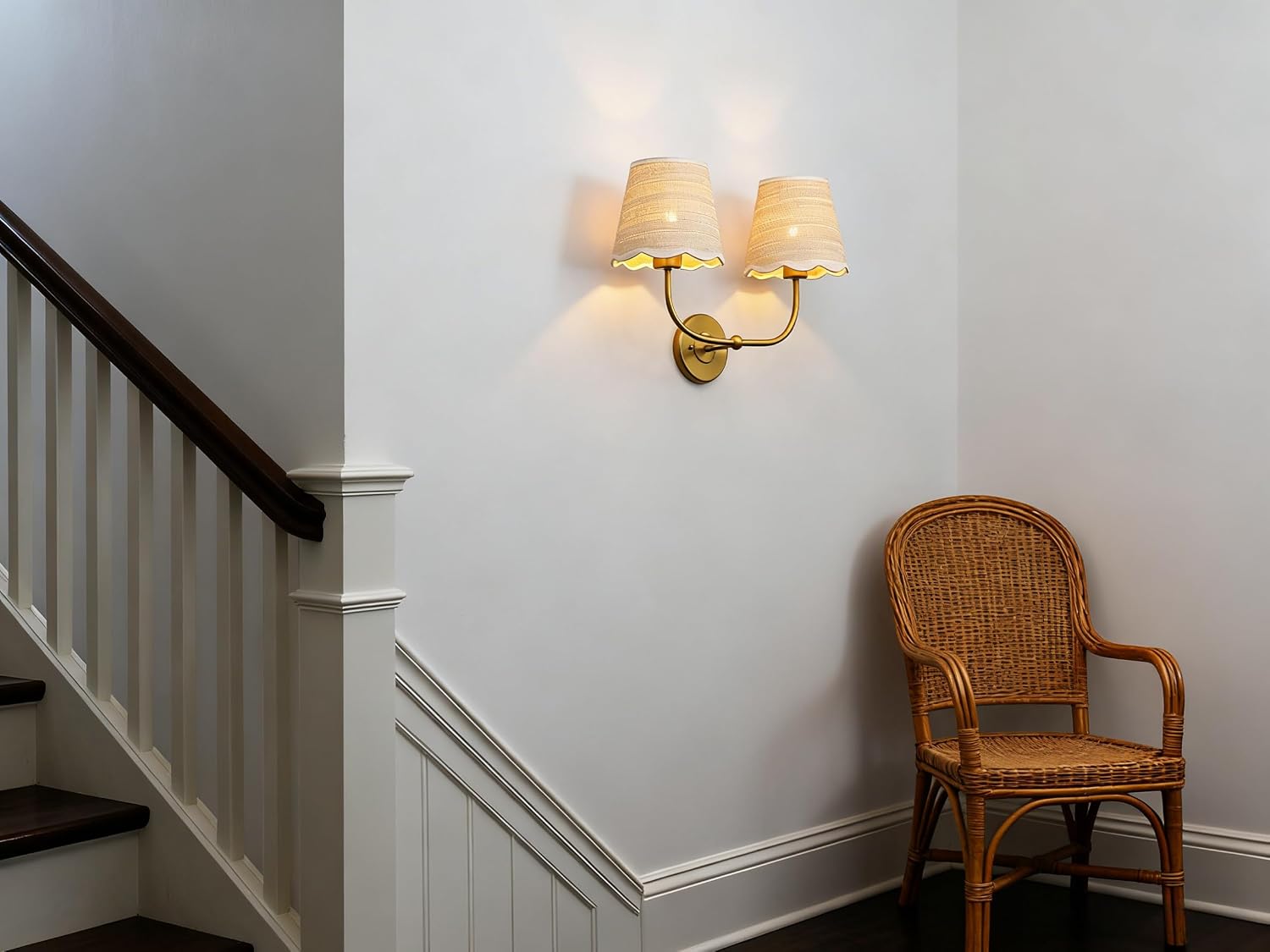 Detalle 1 de Phansthy Wall Sconce with Rattan Shade