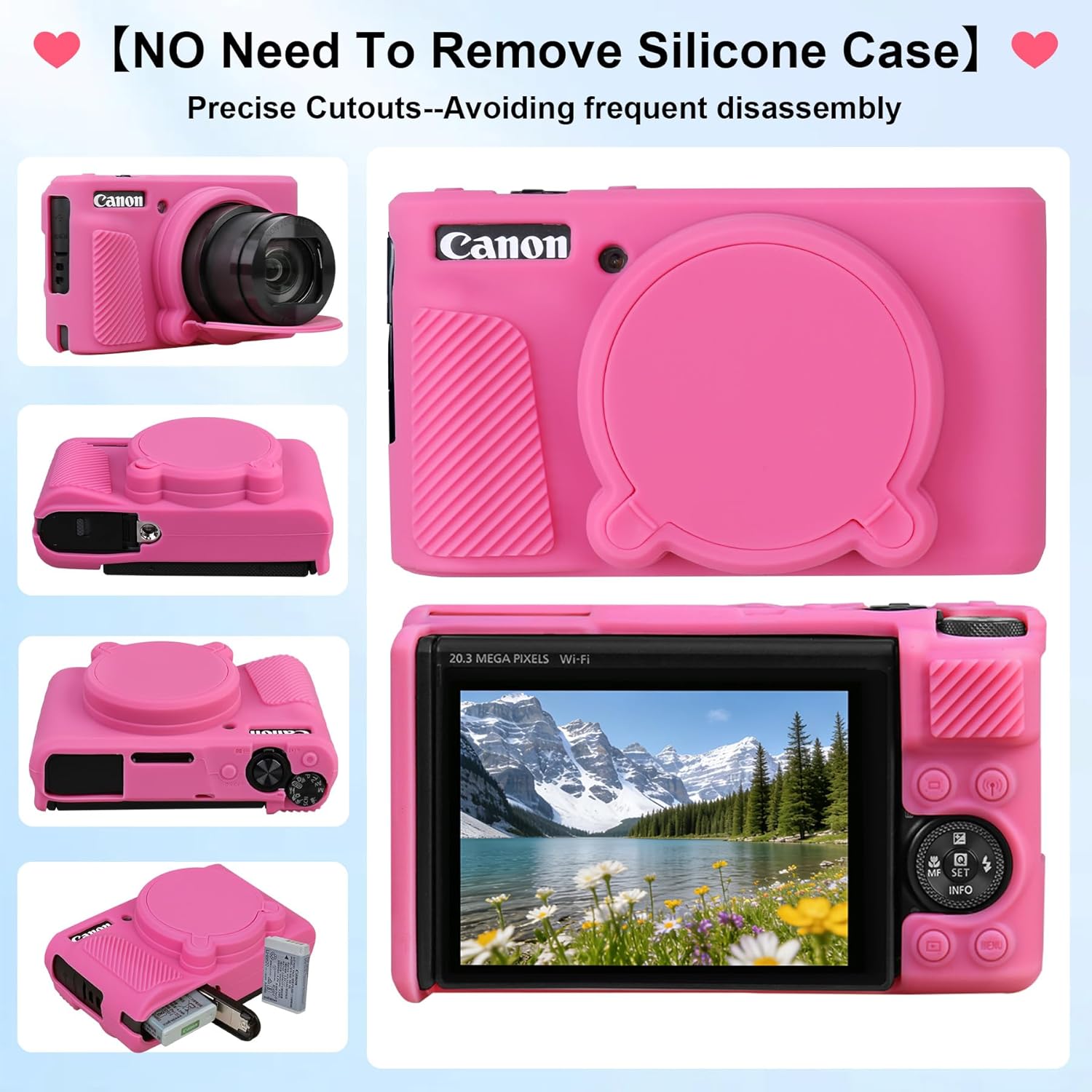 Thumbnail 3 de Elonbo Soft Silicone Protective Case for Canon PowerShot SX740/SX730