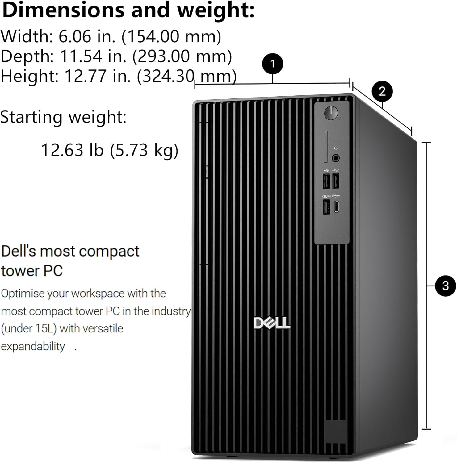 Thumbnail 4 de Dell Tower Desktop QBT1250