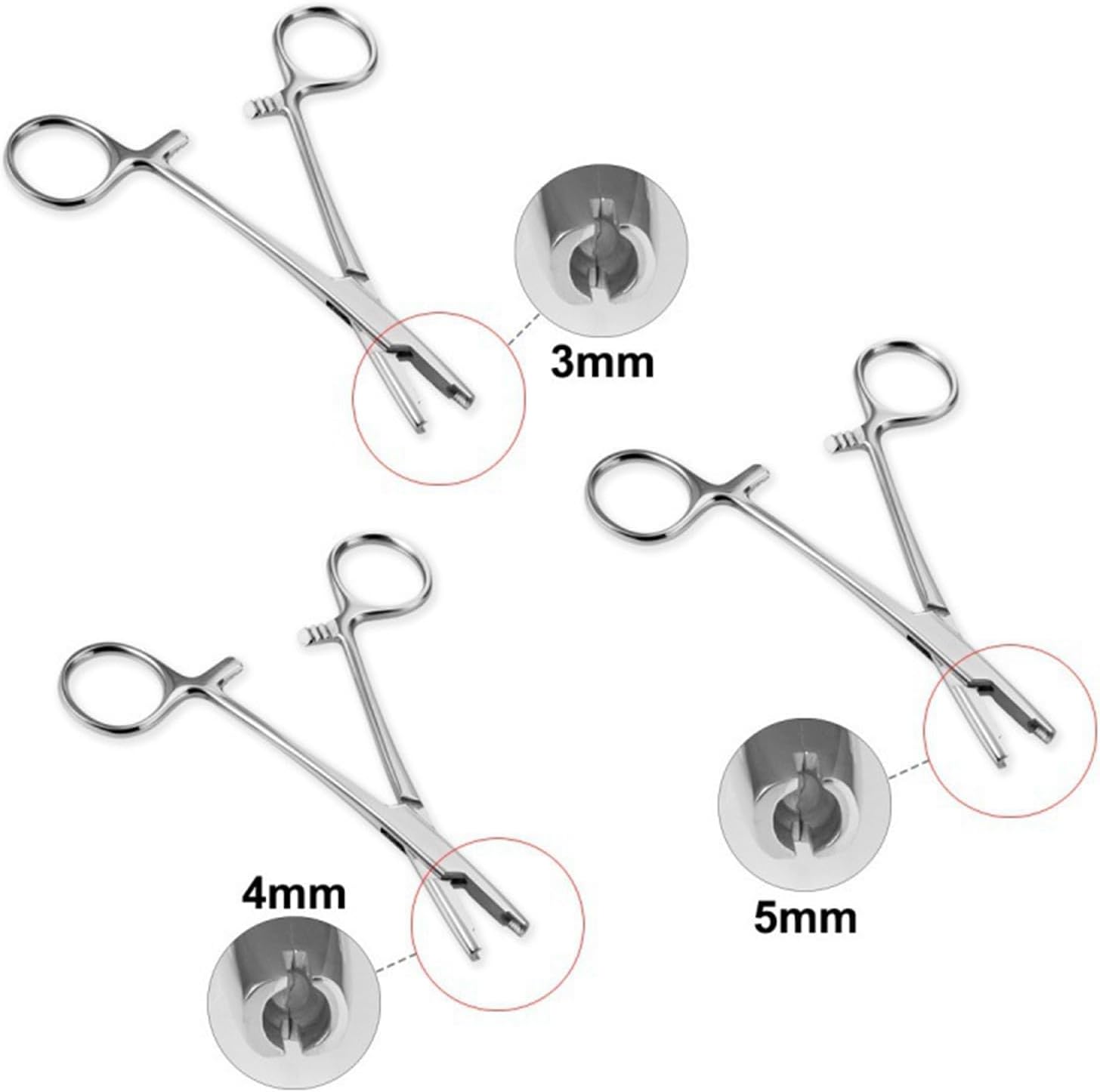 Detalle 2 de AceFun Piercing Zange Set | Kugelzange 3/4/5 mm – Edelstahl, präzise Tunnel- und Kugelwechsel