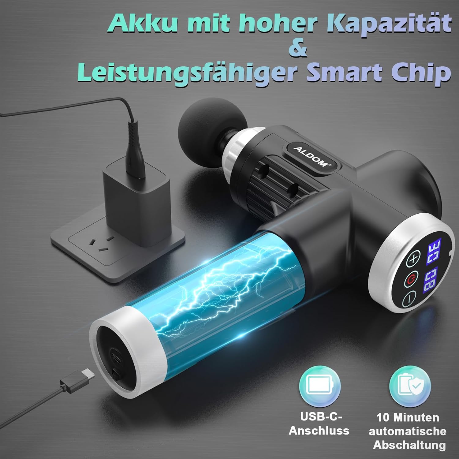 Thumbnail 4 de ALDOM Pistola Massaggio 30 velocità 💆