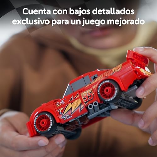 Detalle de LEGO Speed Champions Rayo McQueen 77255, coche de construcción de 270 piezas