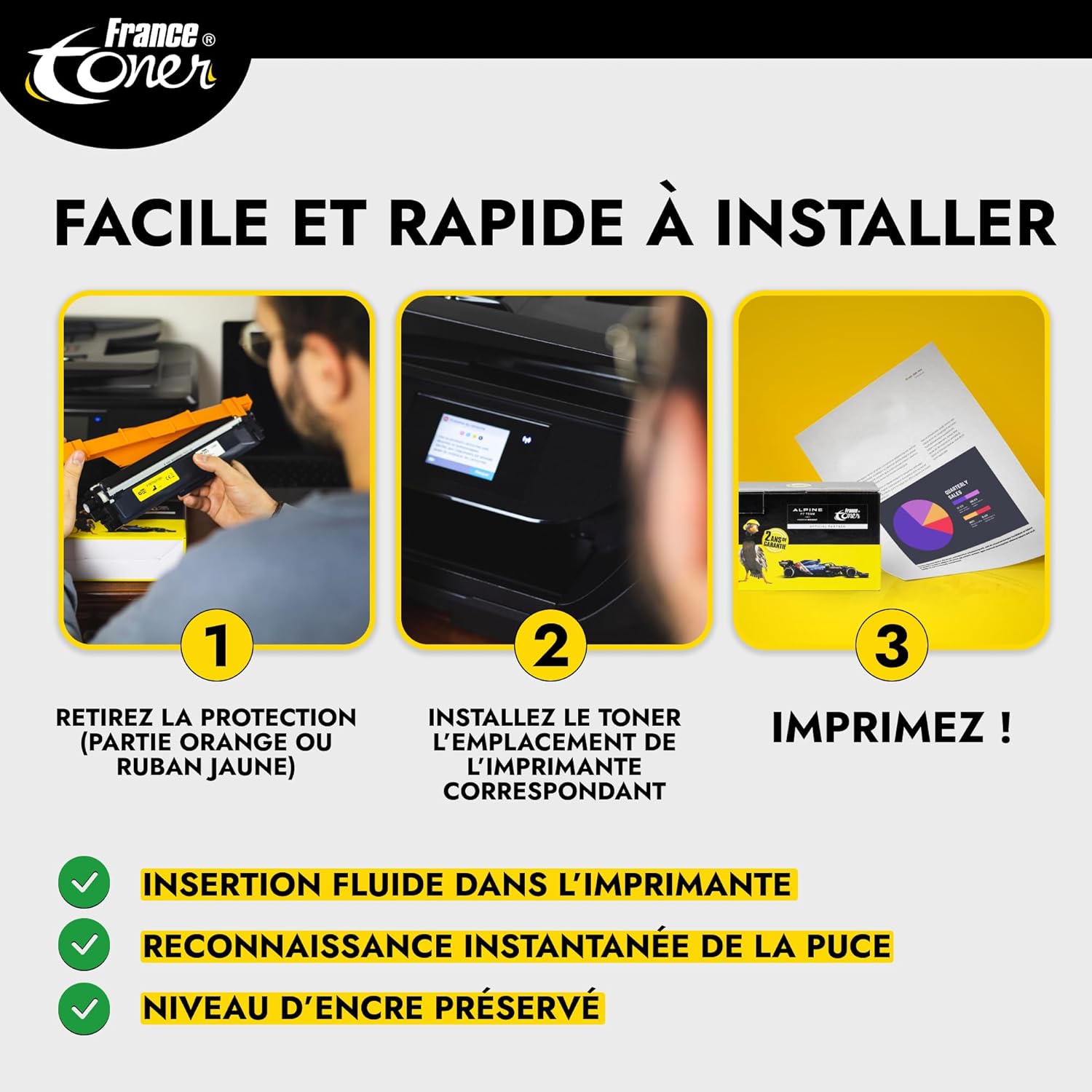 Thumbnail 4 de FranceToner TN-423 Magenta Haute Capacité – Toner Compatible Brother TN423 pour DCP L8410CDW, HL L8260, MFC L8690CDW