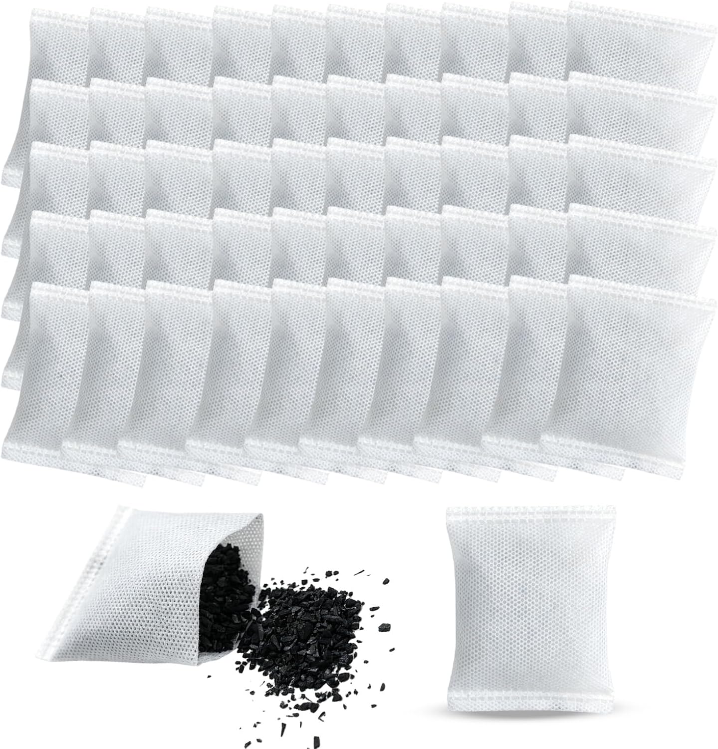 Detalle de GVTCO 50 actievekoolzakjes van 10 g voor natuurlijke geurabsorptie