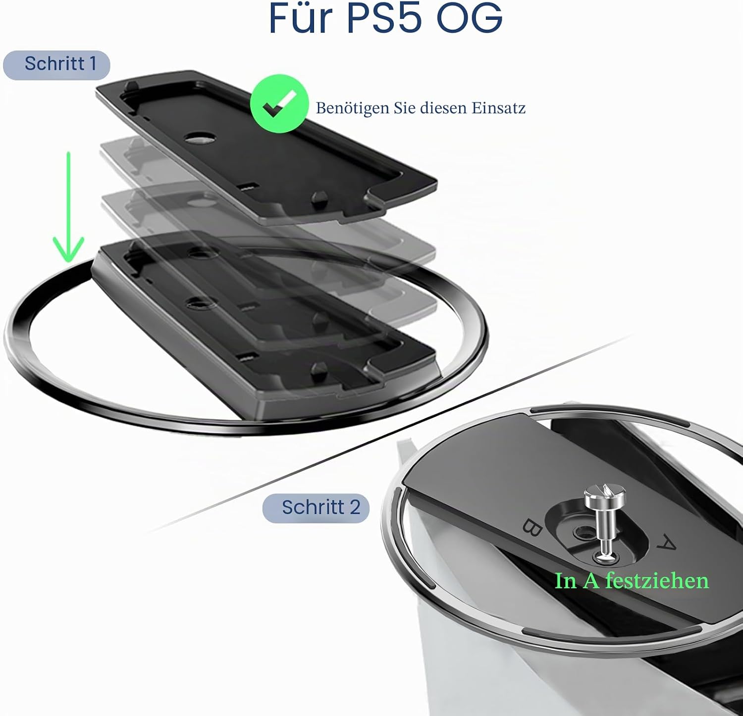 Detalle de ANNSKIN vertikaler Ständer für PS5 Slim / PS5 Pro: rutschfeste Basishalterung für einen sauberen Stand