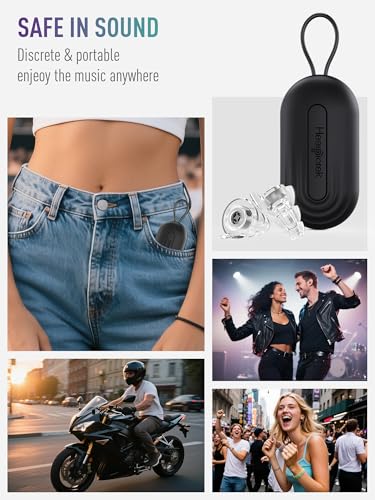 Thumbnail 6 de Hearprotek High Fidelity Ear Plugs for Concerts (1 Pair, Size M, Black) – Low‑Profile Noise Reduction
