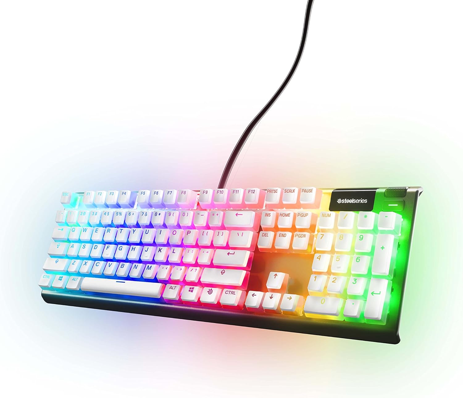 Thumbnail 1 de SteelSeries PrismCaps PrismCaps – Double-Shot-Tastenset mit „Pudding“-Optik (MX) in Weiß für deutsches Tastaturlayout