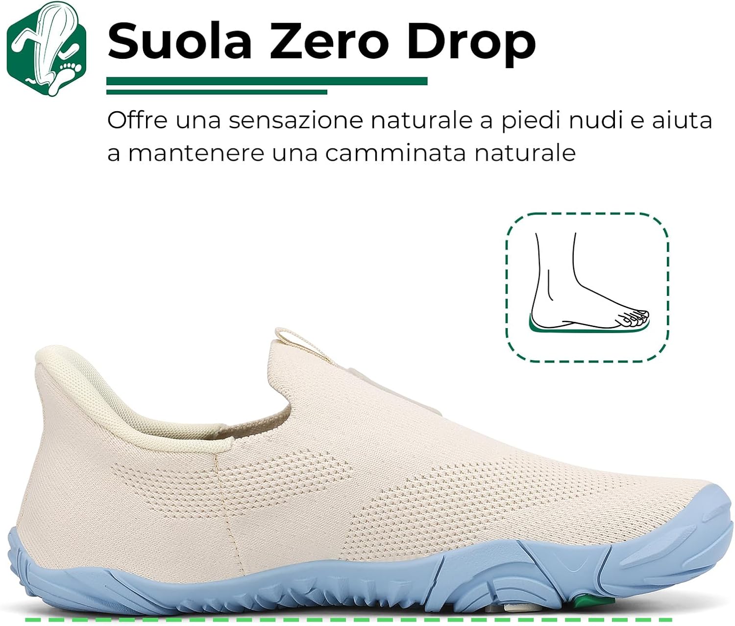 Thumbnail 3 de SAGUARO Unisex Scarpe Minimaliste Senza Lacci e Punta Ampia – Comfort barefoot, suola antiscivolo