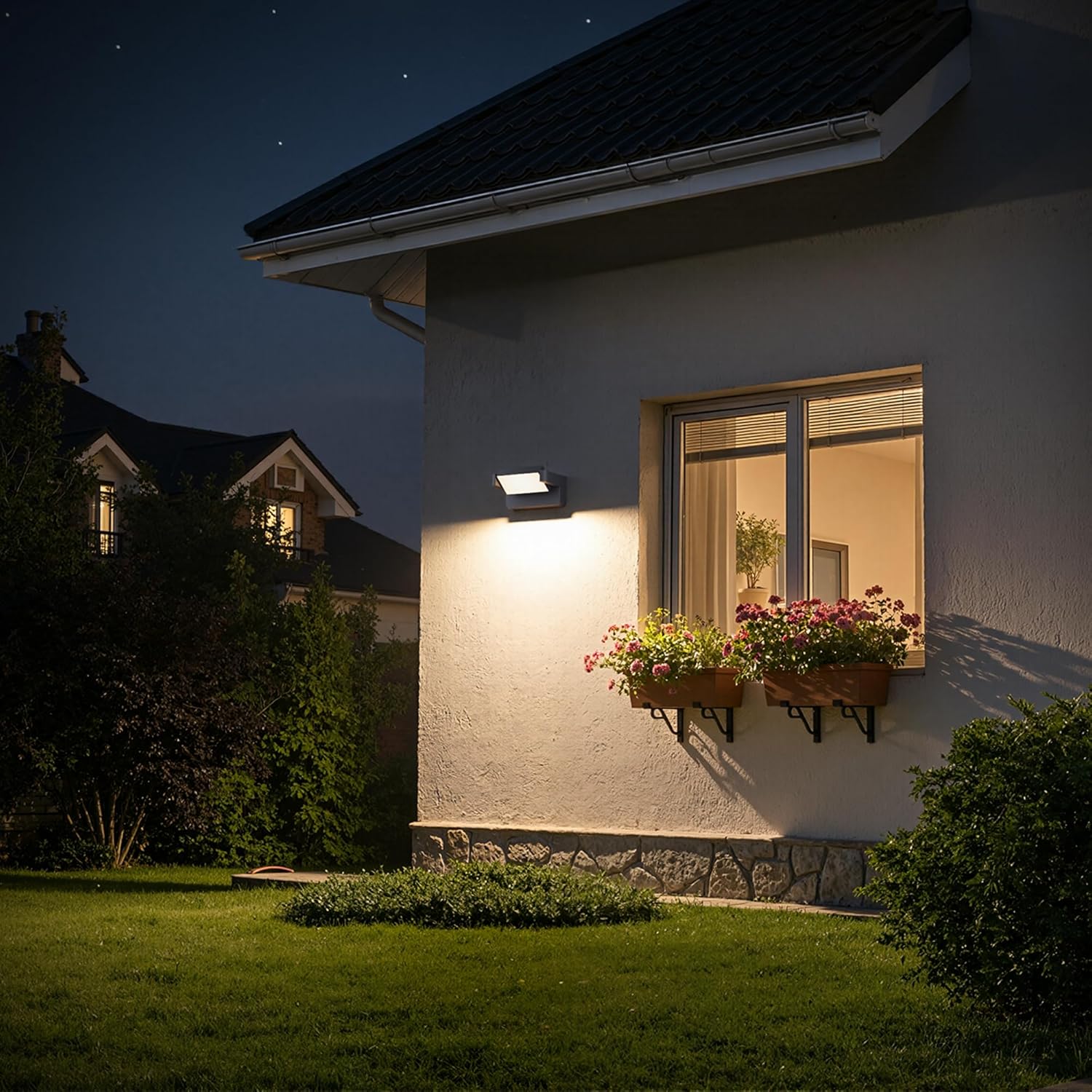 Detalle 2 de Aipsun 24W LED applique da esterno orientabile IP65, 1500 lm, 3000K