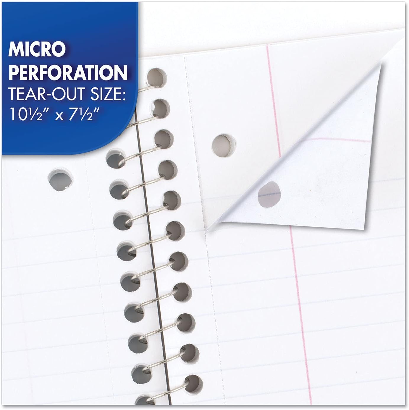 Detalle 2 de Mead Spiral Notebook, 1 Subject, 70 Sheets per Notebook, 6-Pack (73065)