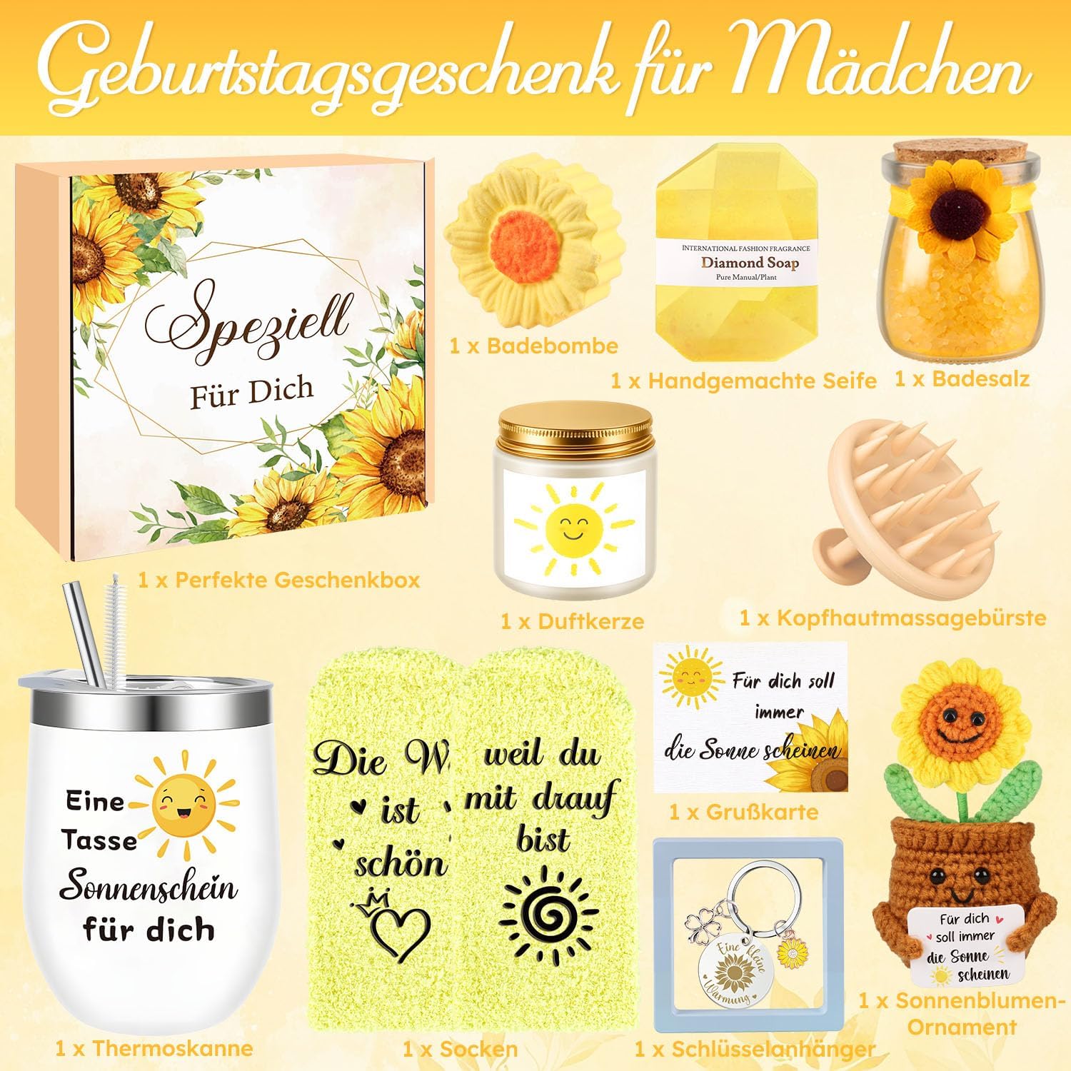 Thumbnail 6 de Giftota Sonnenblumen Geschenkset 11-tlg