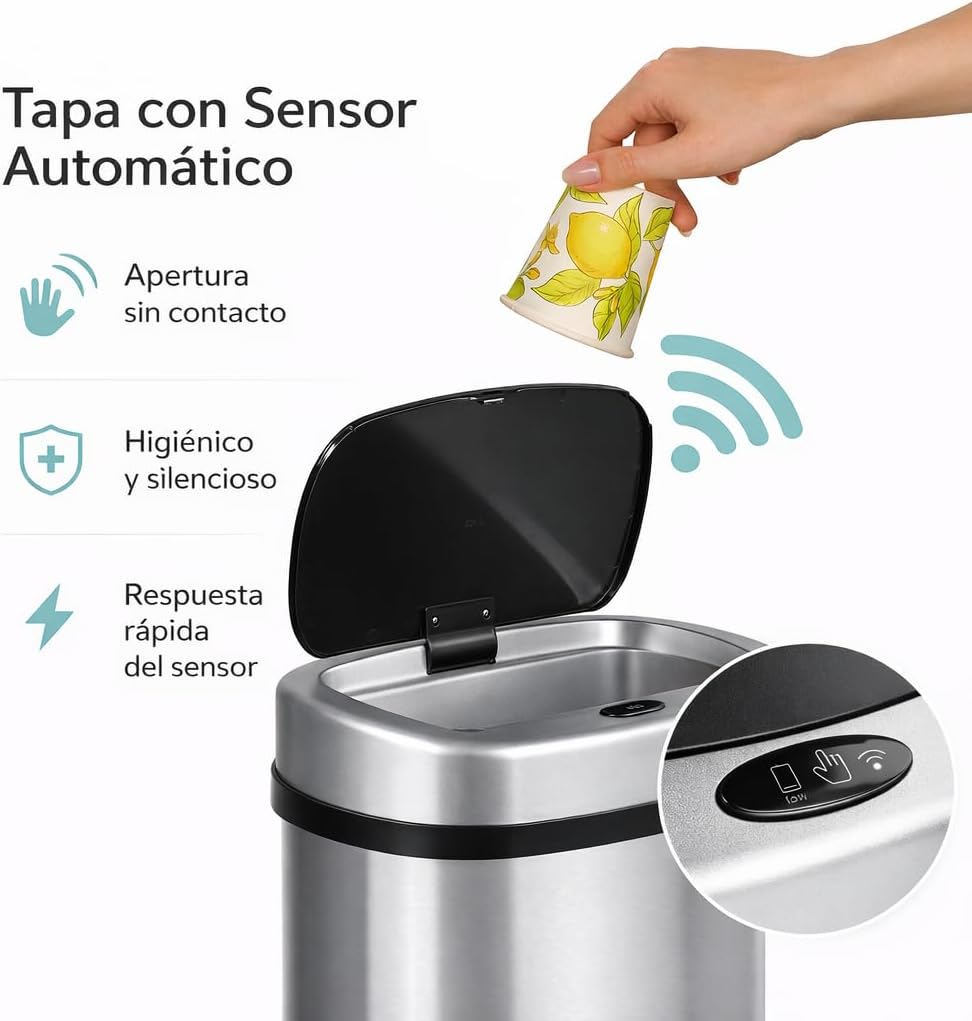 Thumbnail 4 de Cubo de Basura Automático 50L Sensor Sin Contacto