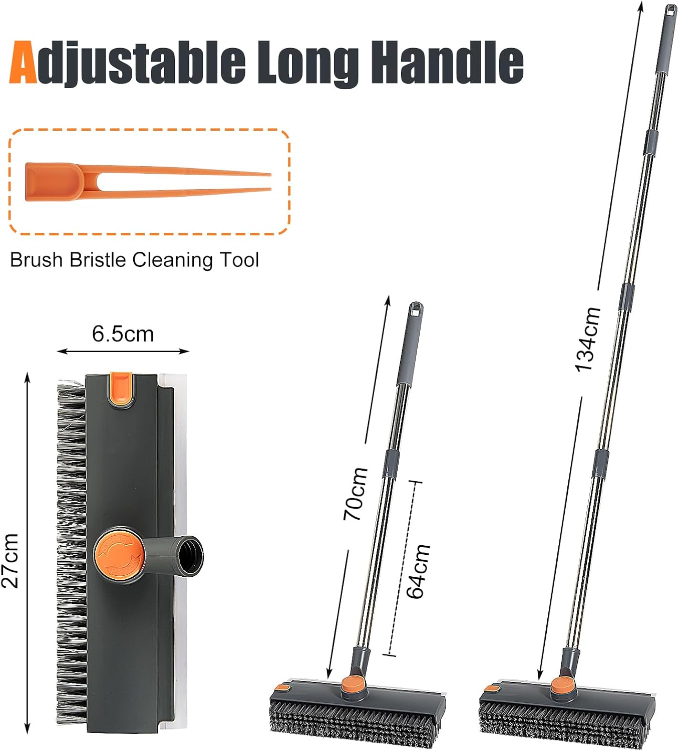 Detalle 2 de INCIKITI 3 in 1 Floor Scrubbing Brush with 360° Rotation Head and Adjustable Handle