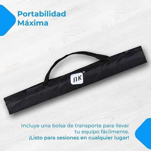 Thumbnail 6 de NK Soporte de Fondo para Fotografía Profesional 2 x 3 Metros: Ajustable, Retráctil y Estable