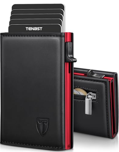 Detalle de TENBST Cartera a cuadros para hombre 10 cm