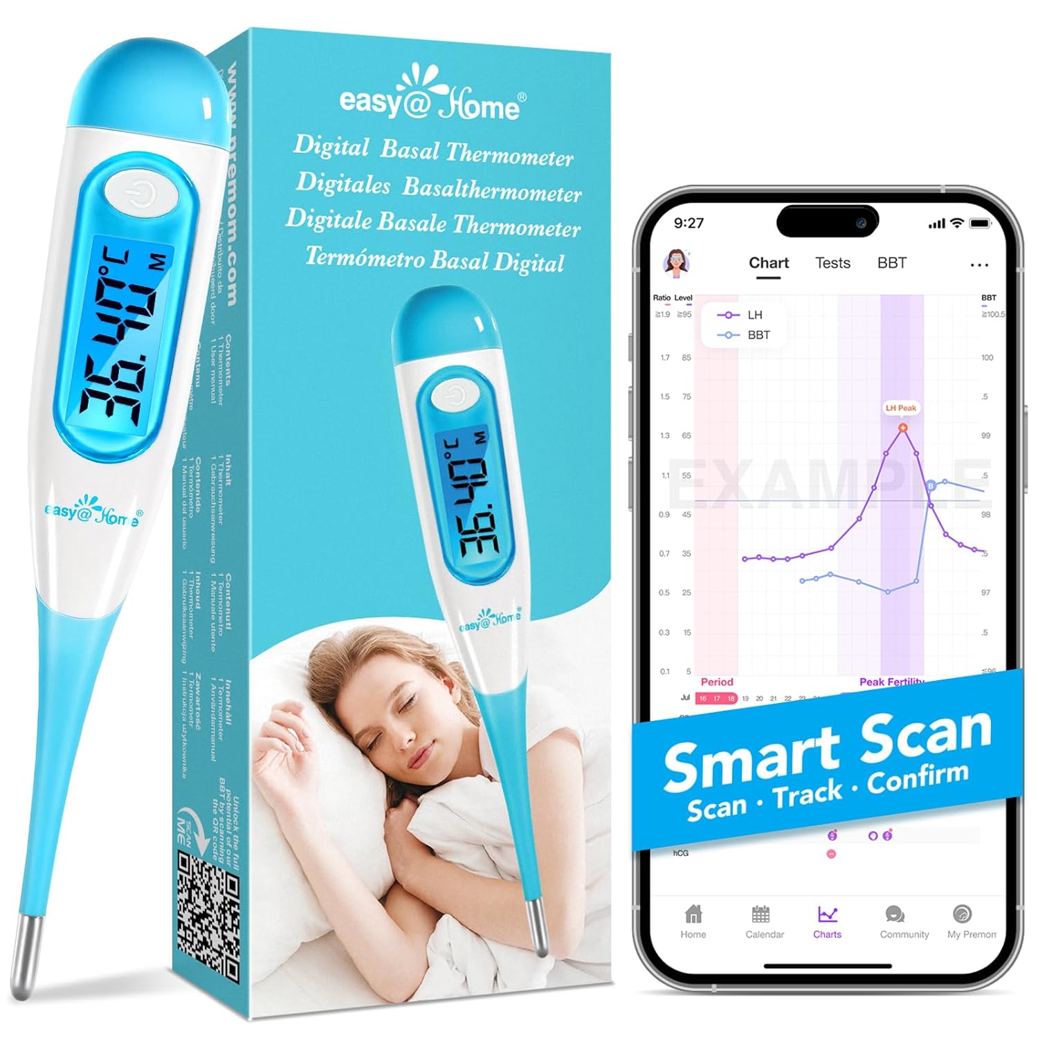 Easy@Home Thermomètre basal digital 0,05°C 📋