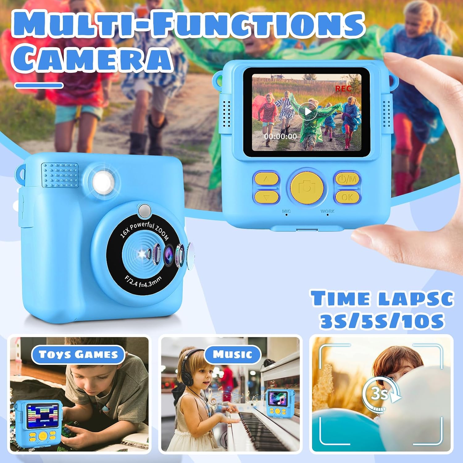 Detalle 2 de CHRERNA Kids Camera Instant Print 32GB