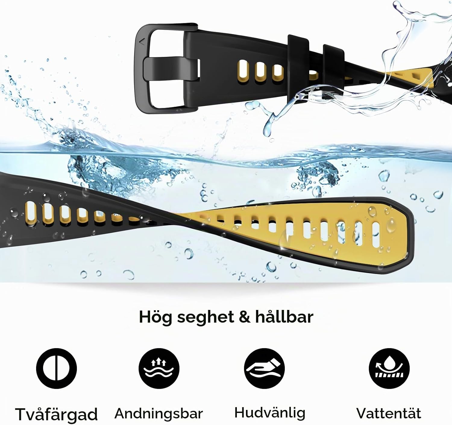 Detalle 2 de U-LIMVE armband för Garmin Forerunner, 22 mm silikon med verktyg
