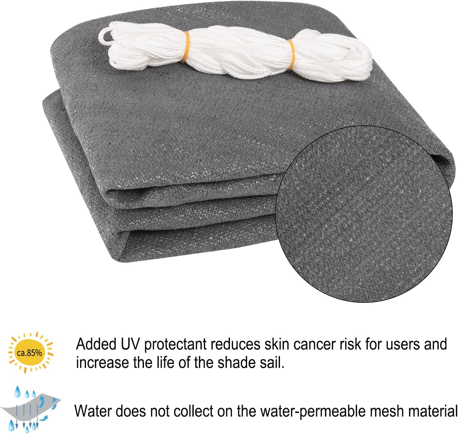 Thumbnail 2 de WOLTU Toldo Vela de Sombra 3.5x5 m ☀️ Protección UV