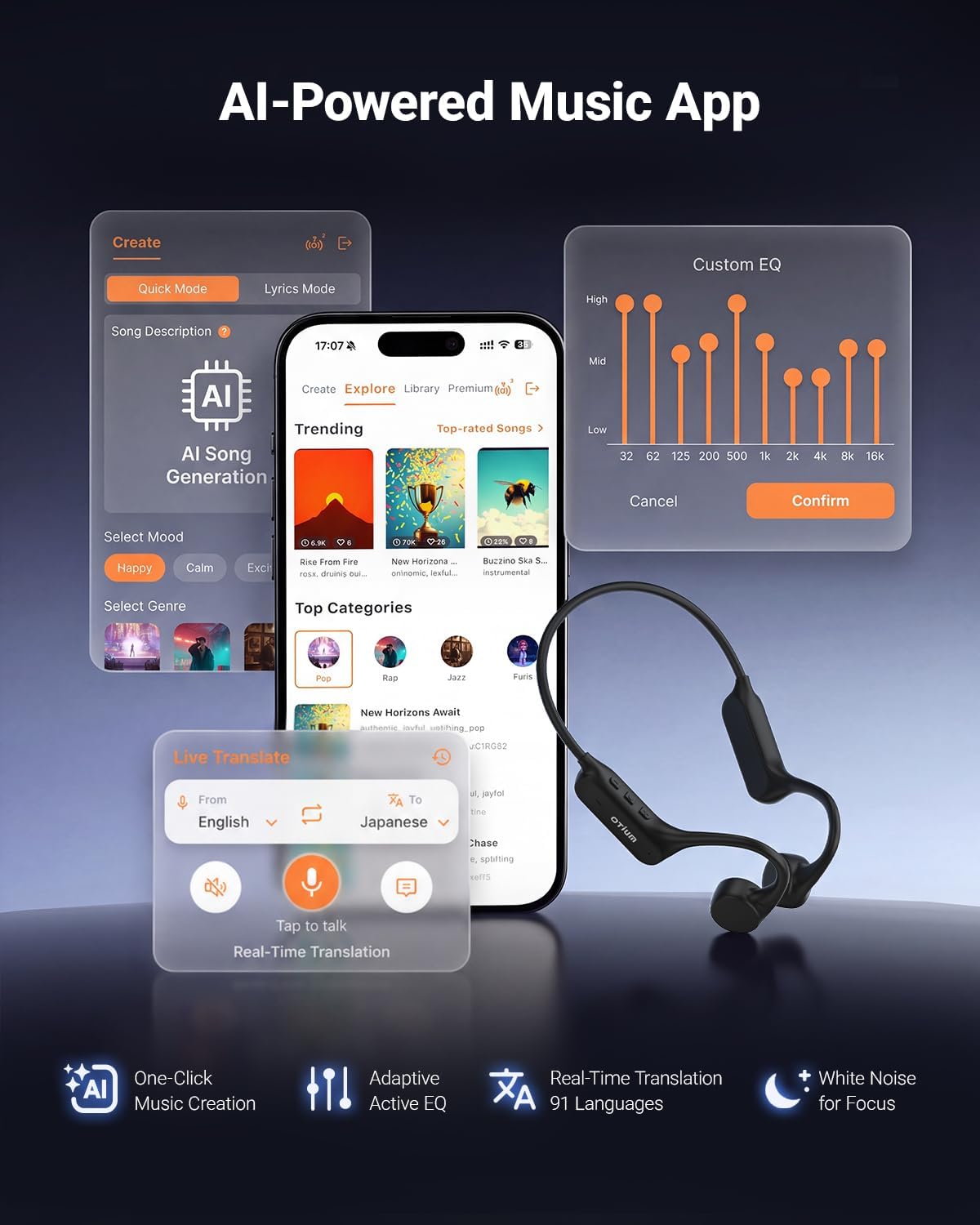 Thumbnail 5 de Otium Bone Conduction Headphones X20