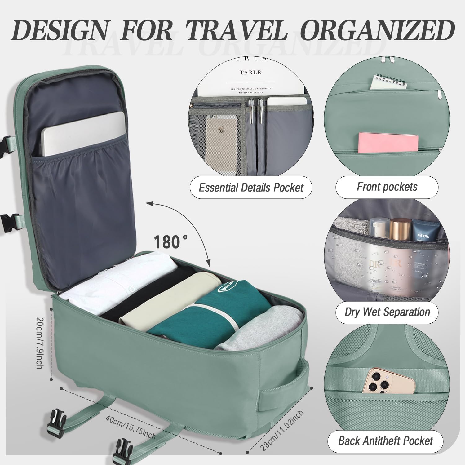 Thumbnail 2 de xlodea for Easyjet Cabin Bag 45x36x20 Underseat Travel Backpack