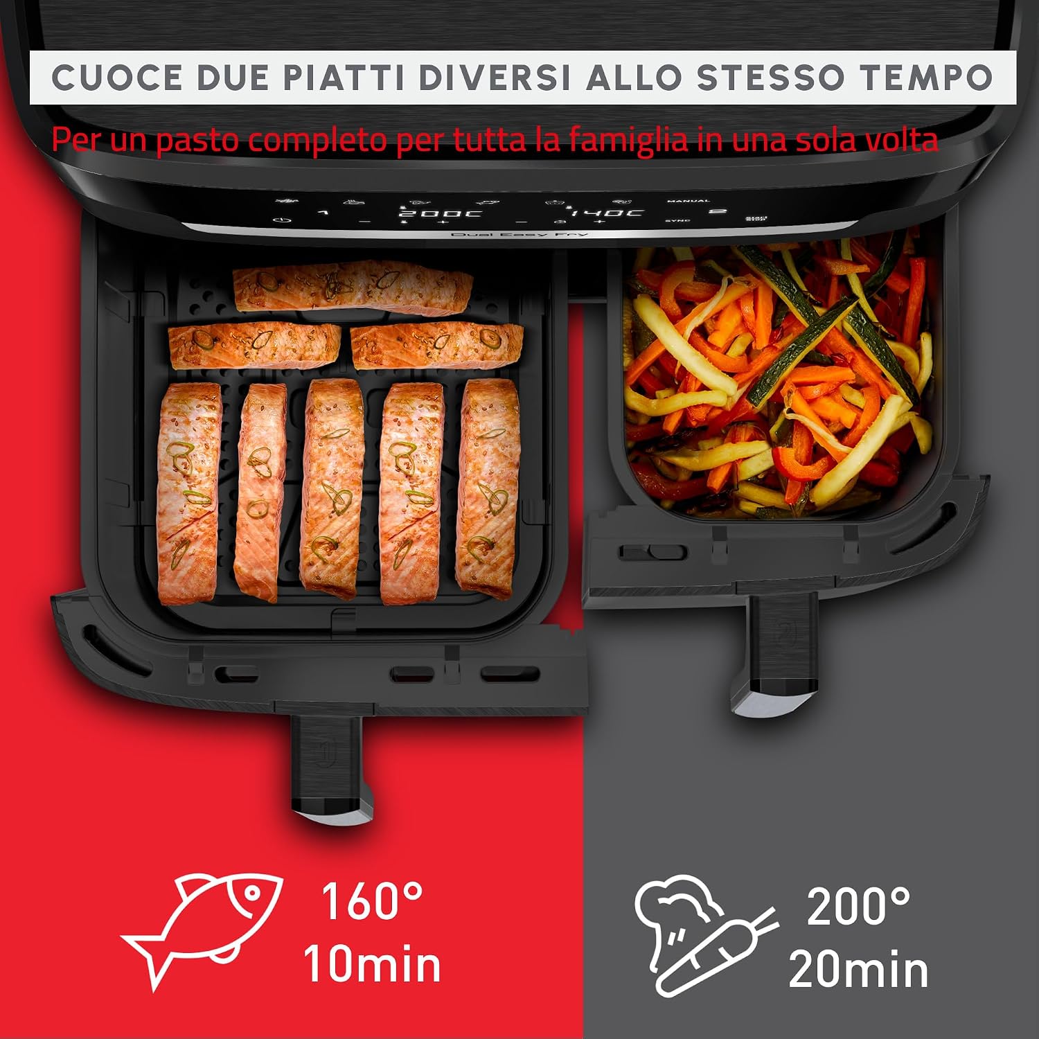 Detalle de Moulinex Dual Easy Fry XXL friggitrice ad aria 11 L 🍟