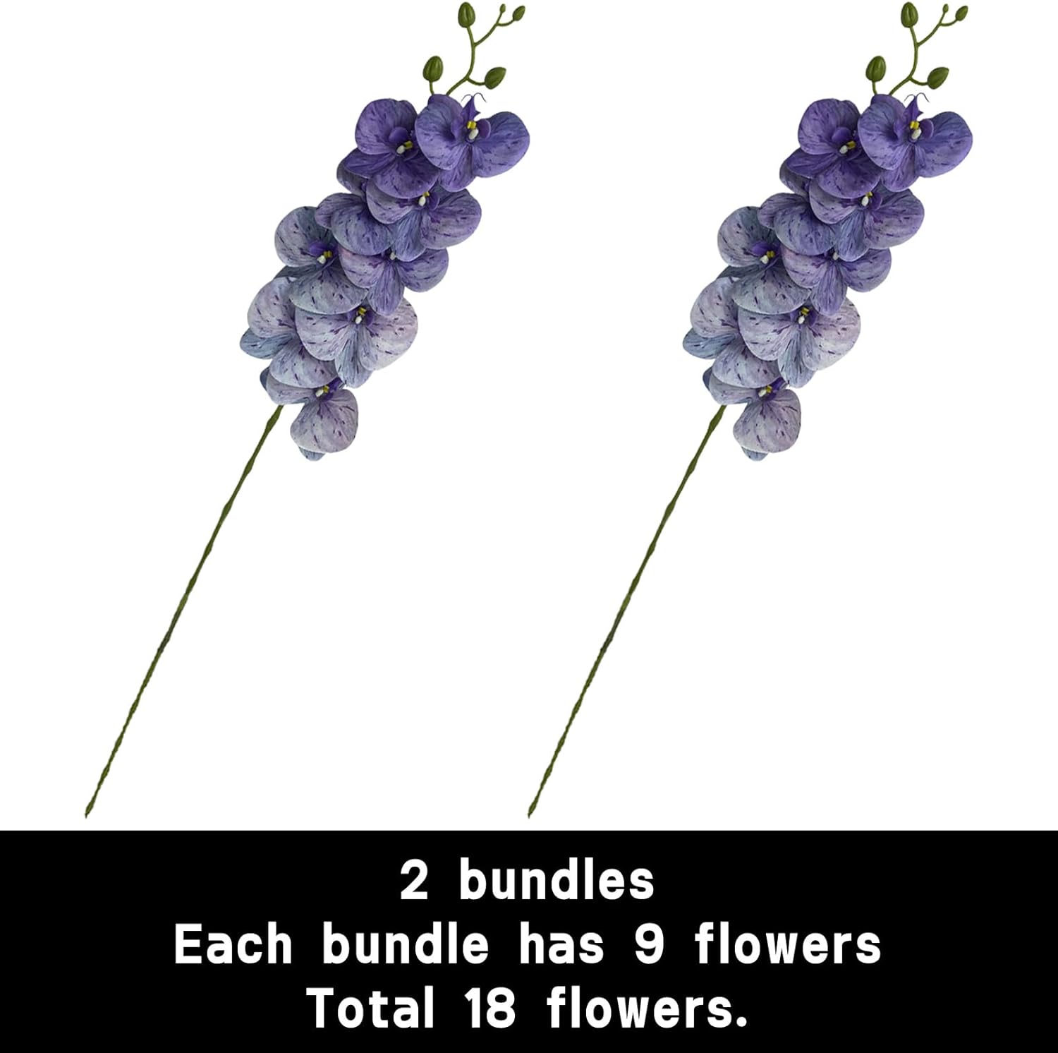 Detalle 2 de Astylishome Large Purple Faux Flowers (2-Pack) for Indoors