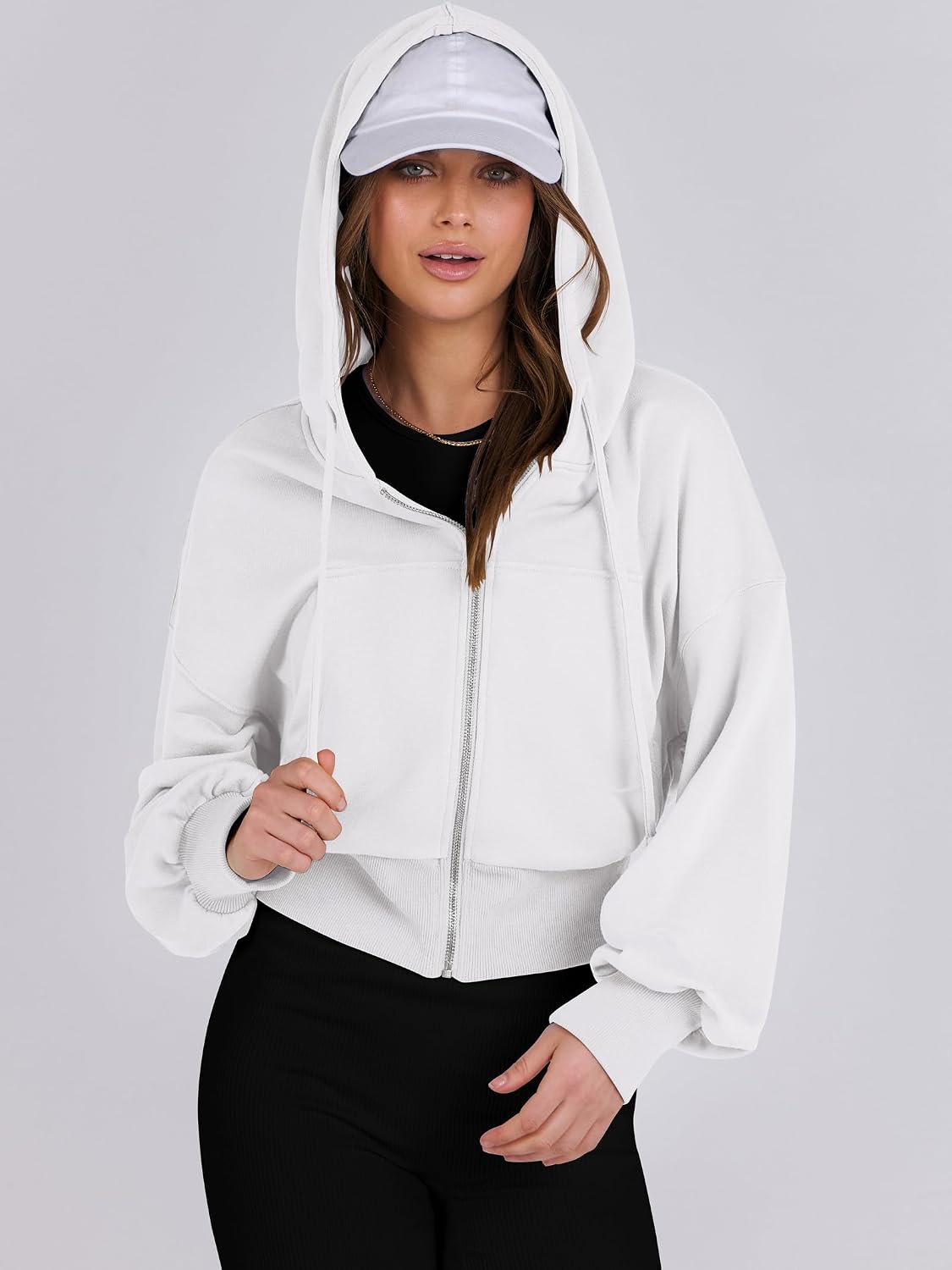 Detalle 2 de ANRABESS Cropped Hoodie 2026