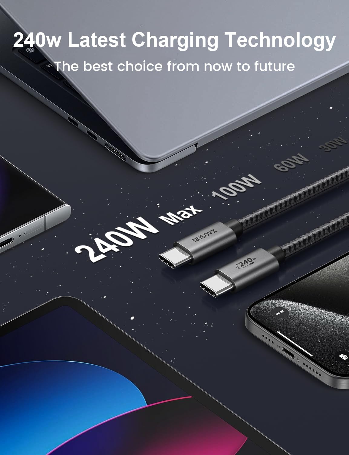 Thumbnail 4 de XAOSUN 240W USB C auf USB C Kabel 5M