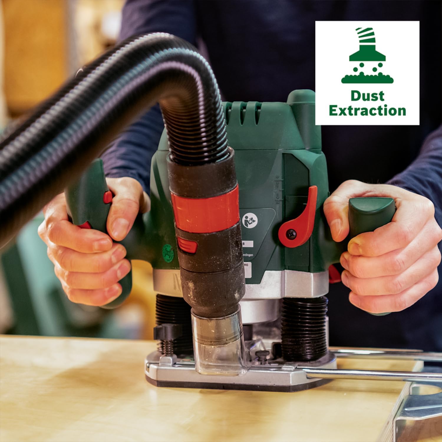 Thumbnail 4 de Bosch POF 1200 AE fresatrice 1200 W con sistema SDS, guida parallela e kit copiatori