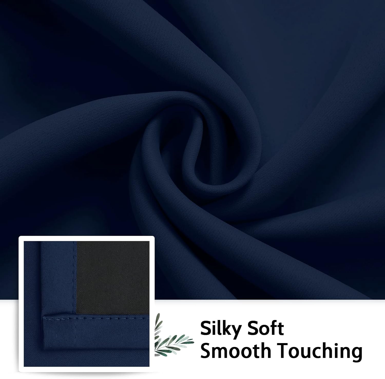 Thumbnail 5 de SimpleHome 100% Blackout Curtains for Bedroom, Navy Blue, 52 x 84 Inches, 2 Panels