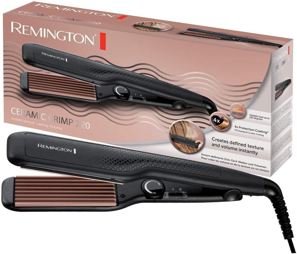 Detalle de Remington Kreppeisen S3580 – Zick-Zack-Wellen & Volumen, 37 mm Stylingplatten