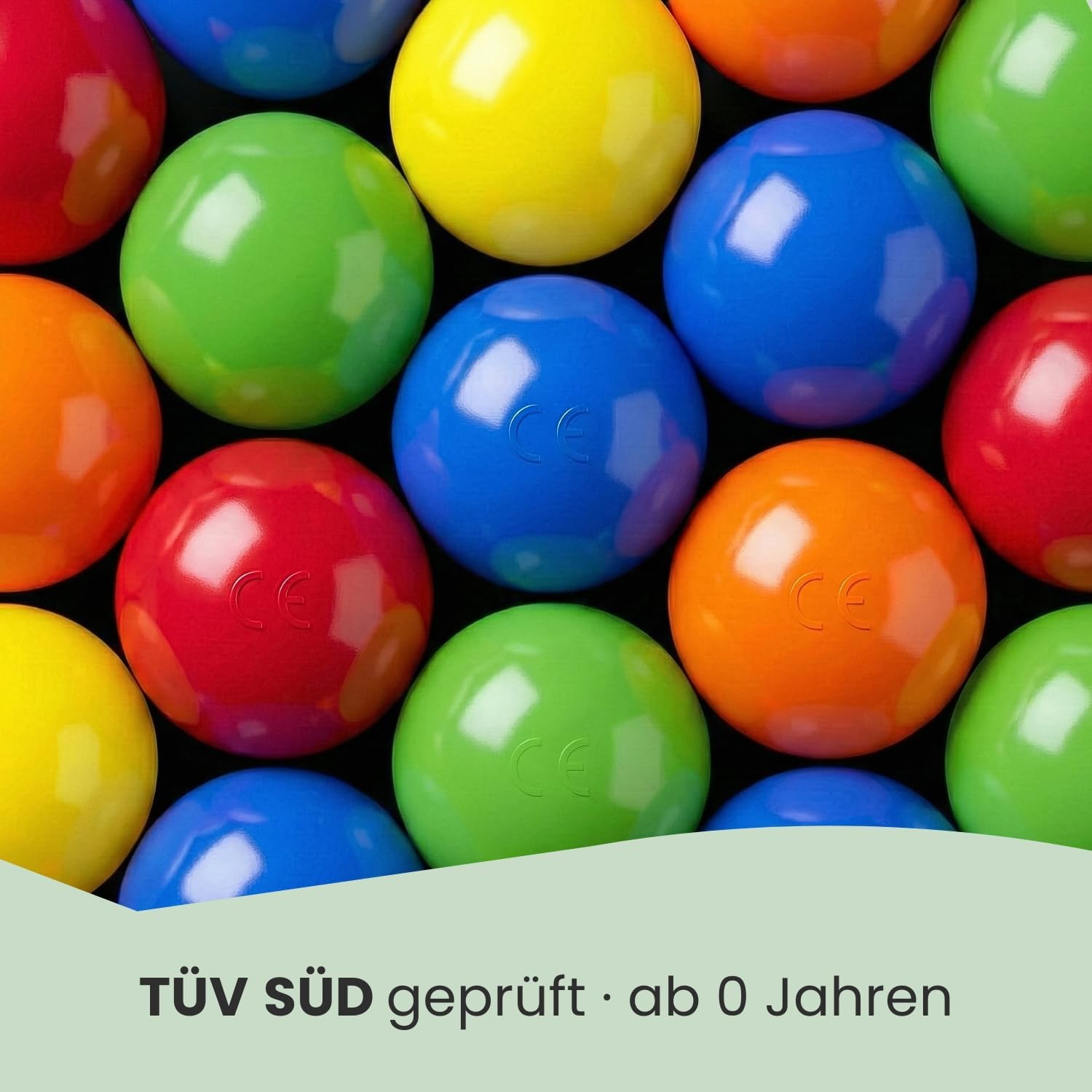 Thumbnail 1 de LittleTom 100 Bälle für Bällebad 7 cm – bunte, robuste Kunststoffbälle für Kinderzimmer, Spielzelt und Hüpfburg