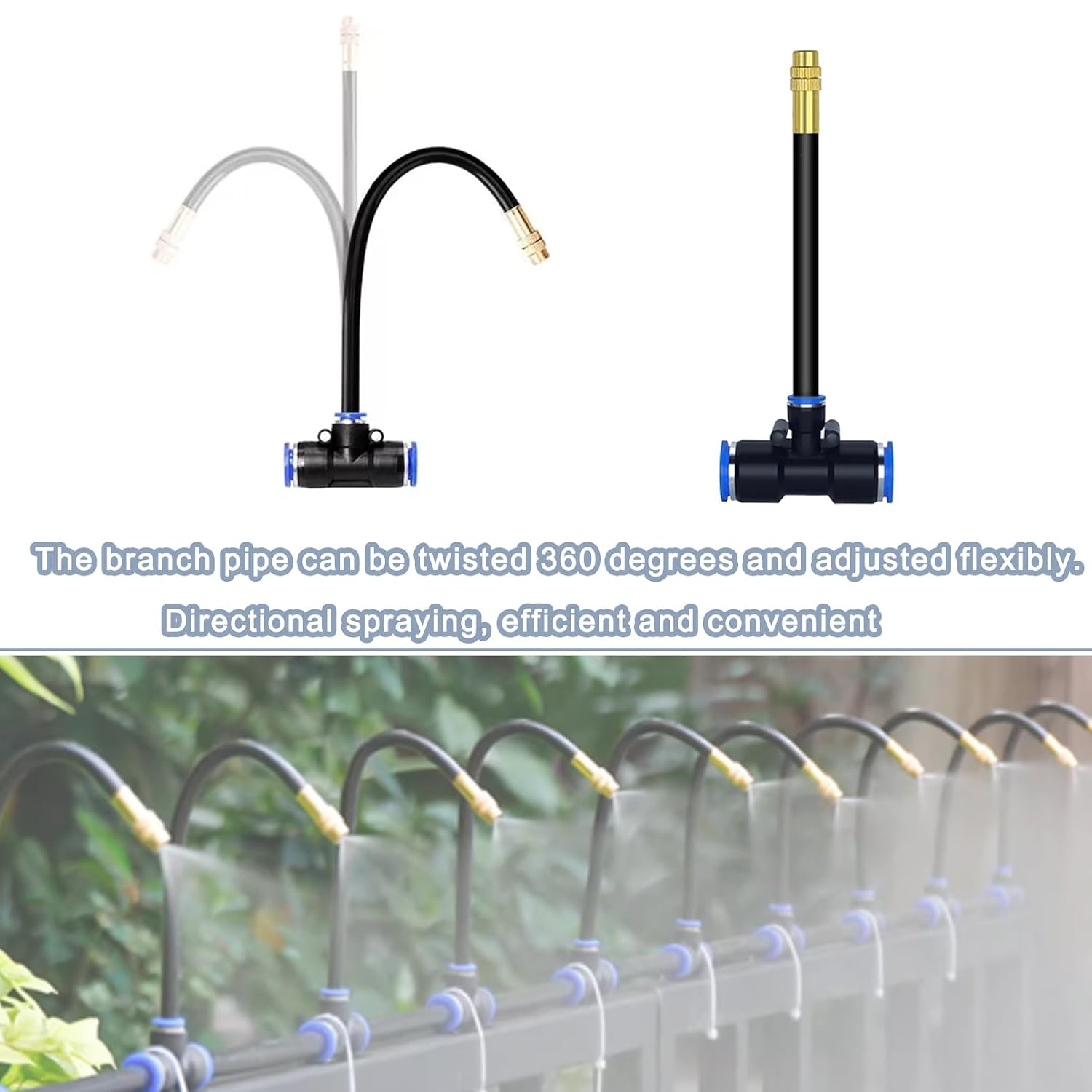 Detalle de Suyeah 49.21ft automatic drip irrigation kit with 360° bendable nozzle